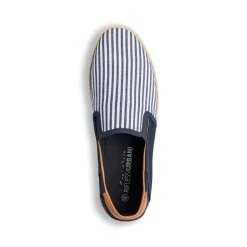 Espadrillas Uomo a righe blu e bianche con inserti in tessuto Riflessi Urbani