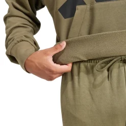 Felpa con cappuccio da uomo verde militare adidas con maxi logo