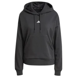 Felpa con cappuccio nera da Donna con logo adidas