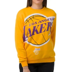 Felpa girocollo da Donna Giallo ocra con stampa LA Lakers NBA