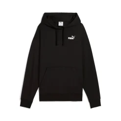 Felpa nera da donna con cappuccio e tasca Puma Ess