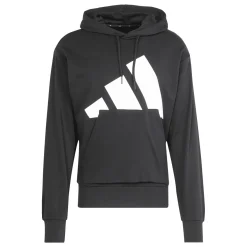 Felpa nera da Uomo con cappuccio e logo adidas