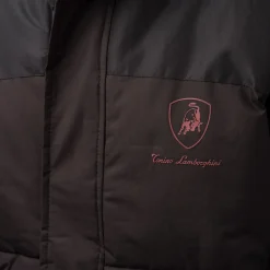 Giacca da uomo Tonino Lamborghini nera con cappuccio e logo
