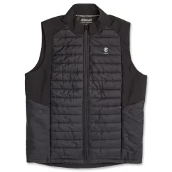 Gilet da running Uomo nero GymRun imbottito con cerniera