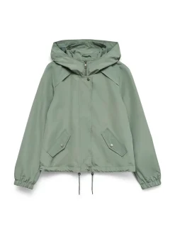 Giubbotto leggero Verde da Donna con cappuccio e coulisse Vero Moda