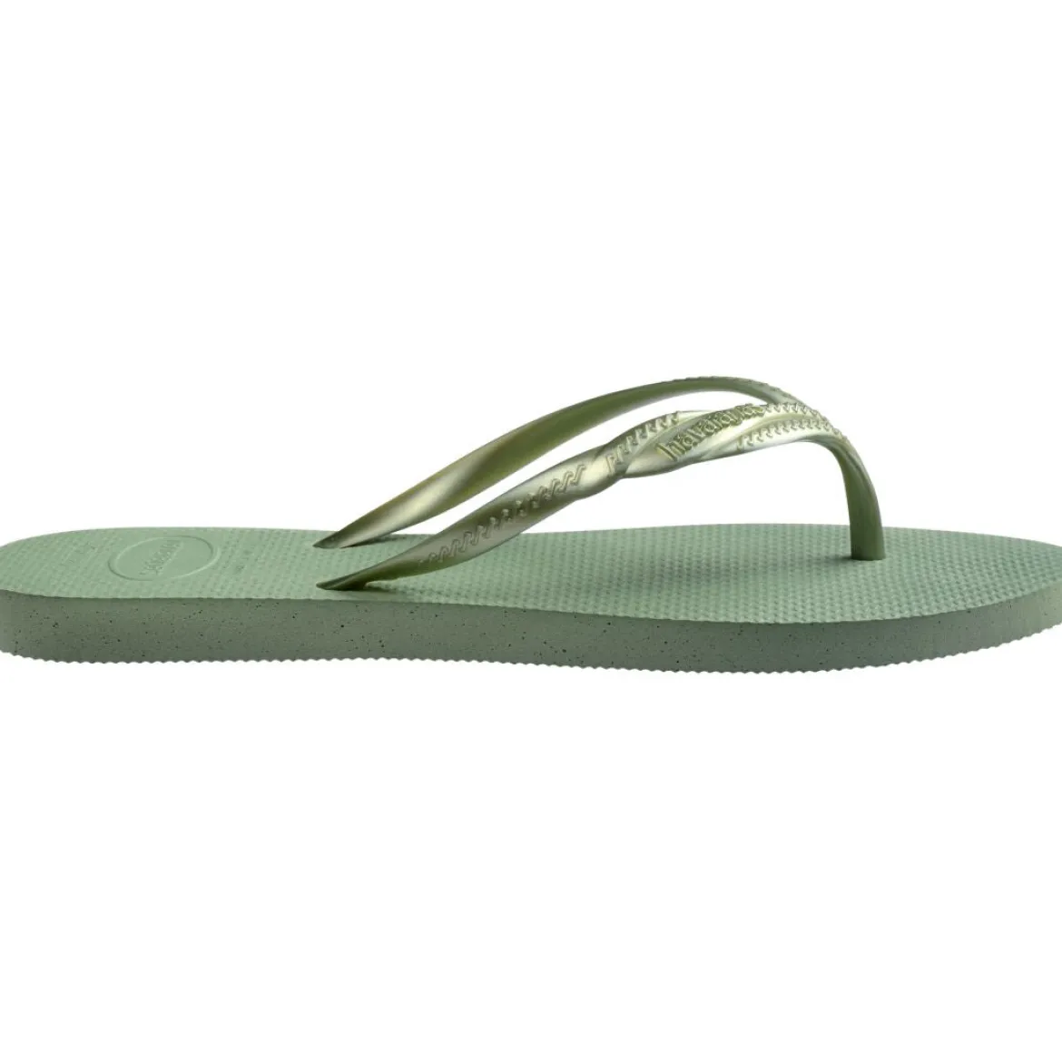 Infradito da Donna verde salvia con fascette metallizzate Havaianas