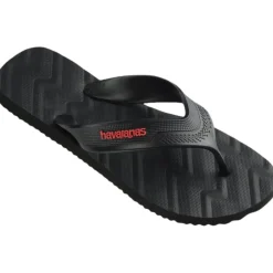 Infradito nere da Uomo con logo rosso Havaianas Track Waves