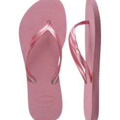 Infradito rosa da Donna con fascette effetto metallizzato Havaianas