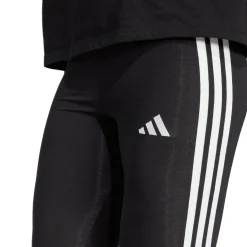 Leggings neri da Donna con bande laterali e logo sul lato adidas