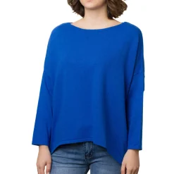 Maglioncino girocollo da donna blu Swish Jeans