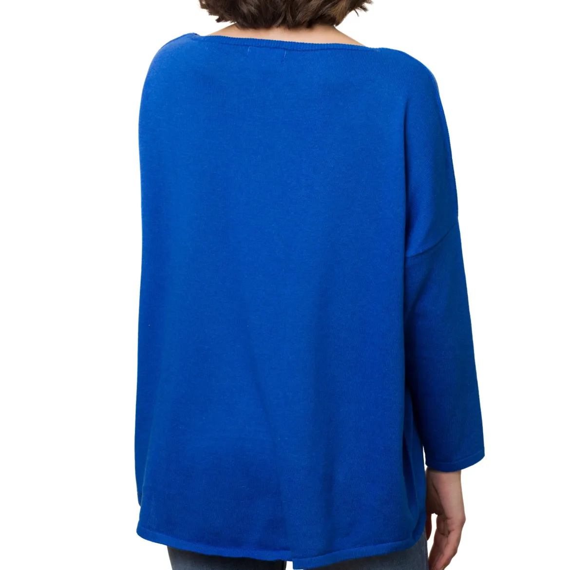 Maglioncino girocollo da donna blu Swish Jeans