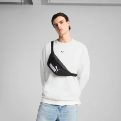 Marsupio sportivo nero con tasche e logo Puma Phase