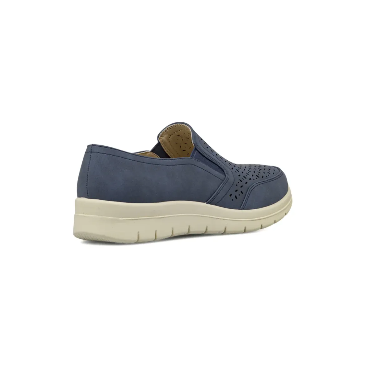 Mocassini comfort blu da Donna con tomaia traforata P Soft