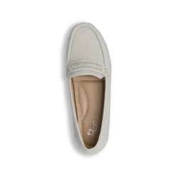 Mocassini comfort da donna grigi con fascia di strass P Soft