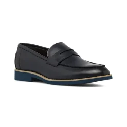 Mocassini Penny Loafer Blu da Uomo con suola blu Riflessi Urbani