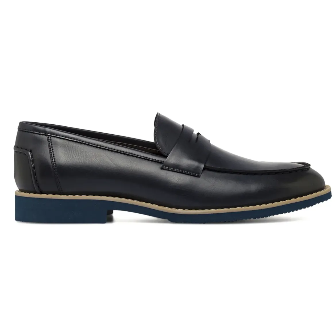 Mocassini Penny Loafer Blu da Uomo con suola blu Riflessi Urbani
