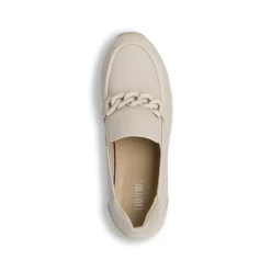 Mocassini Slip-on Beige da Donna effetto scamosciato con catena Lora Ferres
