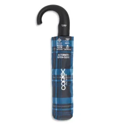 Ombrello automatico blu a quadri Unisex Coriex Active