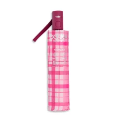 Ombrello automatico Unisex rosa a quadri Coriex Smart