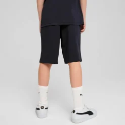 Pantaloncini da bambino e ragazzo neri con vita elasticizzata Puma