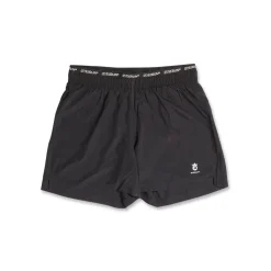 Pantaloncini da running donna neri con fascia elastica logata GymRun