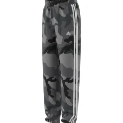 Pantaloni jogging da ragazzo grigi con fantasia militare e logo adidas