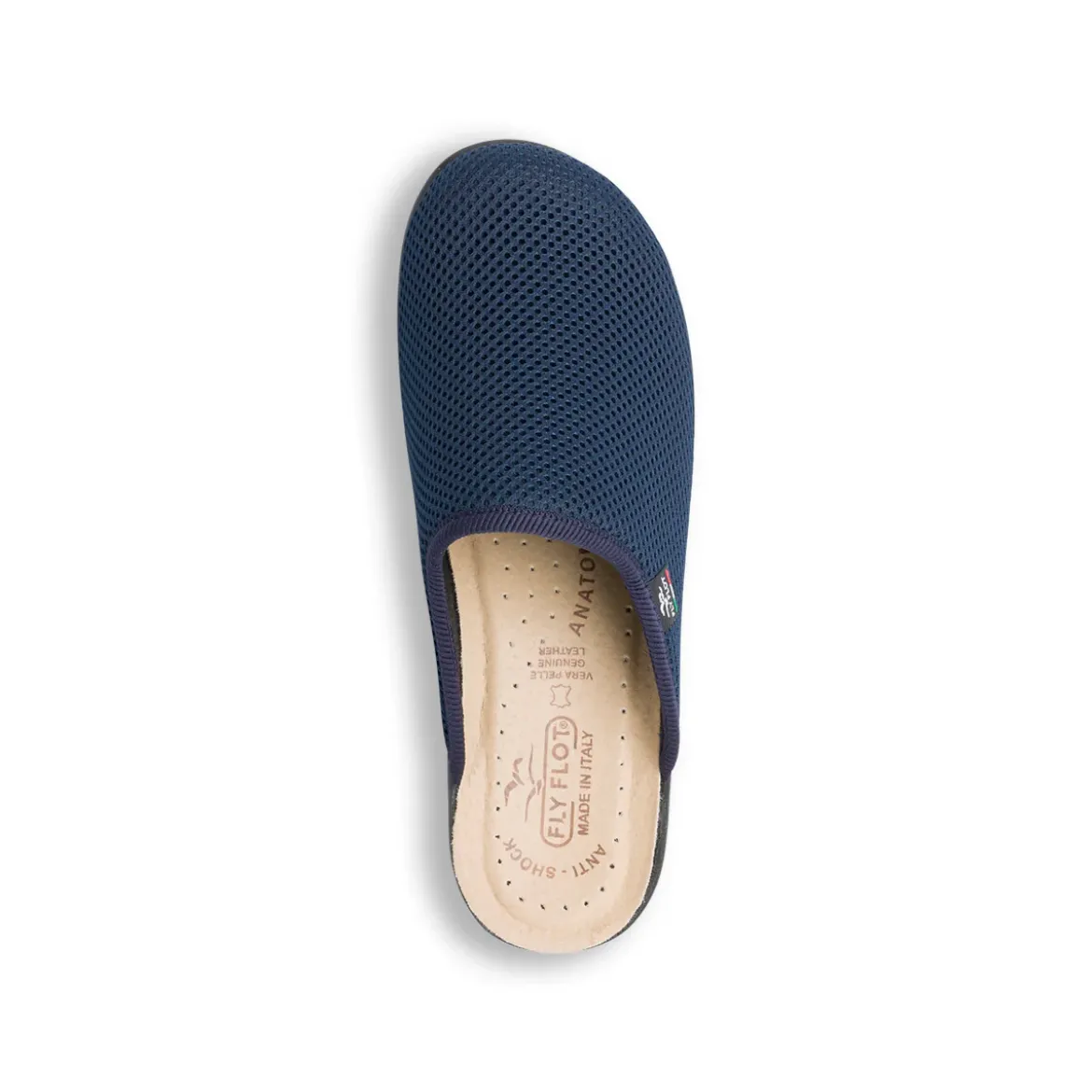 Pantofole sanitarie blu da donna con sottopiede anatomico Fly Flot