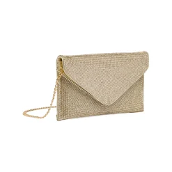Pochette a busta Oro da Donna con strass e tracolla Lora Ferres