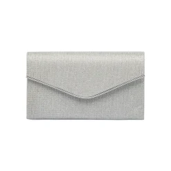 Pochette Argento Glitter con patta a Busta Lora Ferres