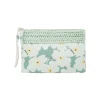 Pochette azzurra Donna con stampa fiori e dettaglio rafia Naj Oleari