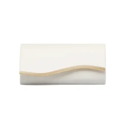 Pochette Bianca con Tracolla e Dettaglio Metallico Lora Ferres