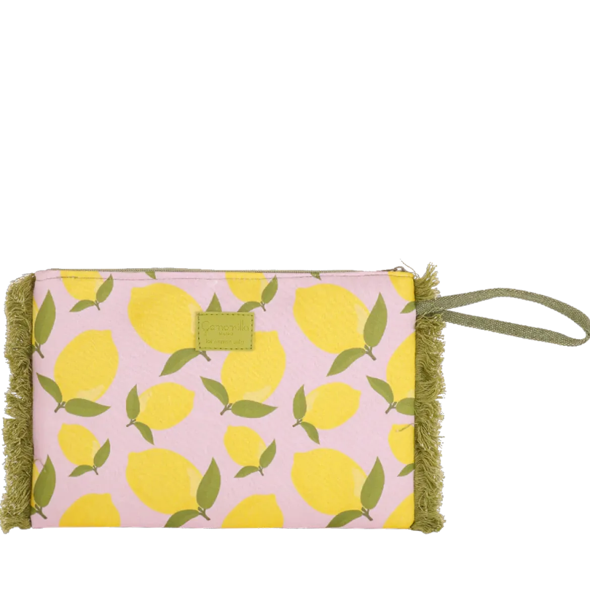 Pochette da Donna verde e gialla con stampa limoni Camomilla Milano