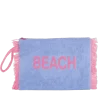 Pochette mare azzurra da Donna in spugna con frange Camomilla Milano