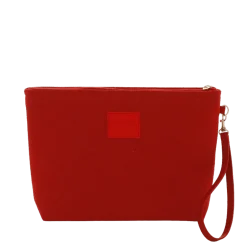 Pochette rossa da Donna con patch a cuore e manico Camomilla Milano
