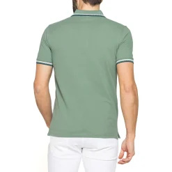 Polo a maniche corte da Uomo verde chiaro in Cotone Carrera Jeans