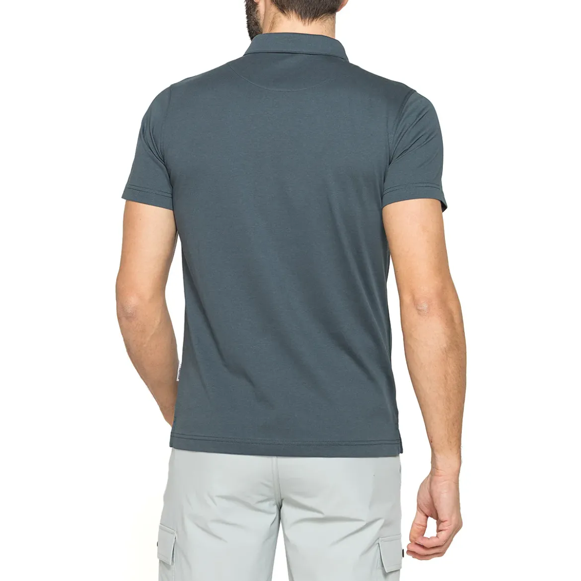 Polo verde minilitare da Uomo a maniche corte con zip Carrera Jeans