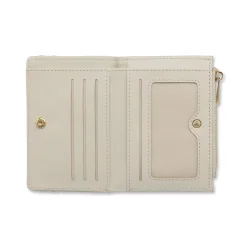 Portafoglio beige da Donna con effetto grana e taschino Lora Ferres