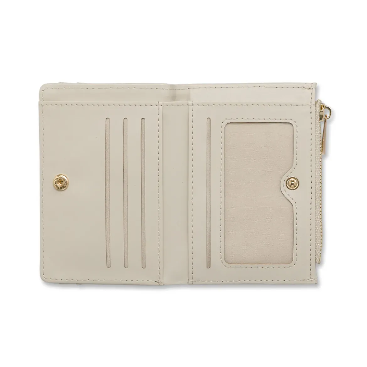 Portafoglio beige da Donna con effetto grana e taschino Lora Ferres