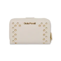 Portafoglio beige da Donna con borchie dorate Giulia Pieralli
