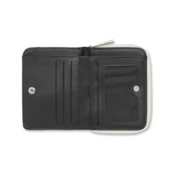 Portafoglio Bianco con interno nero da Donna con zip Lora Ferres