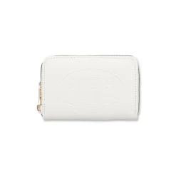 Portafoglio bianco da Donna con zip e logo Swish Jeans