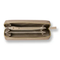 Portafoglio da Donna Beige con chiusura zip-around Lora Ferres