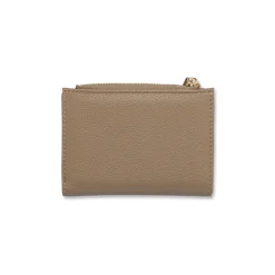 Portafoglio da Donna taupe effetto martellato con zip Lora Ferres