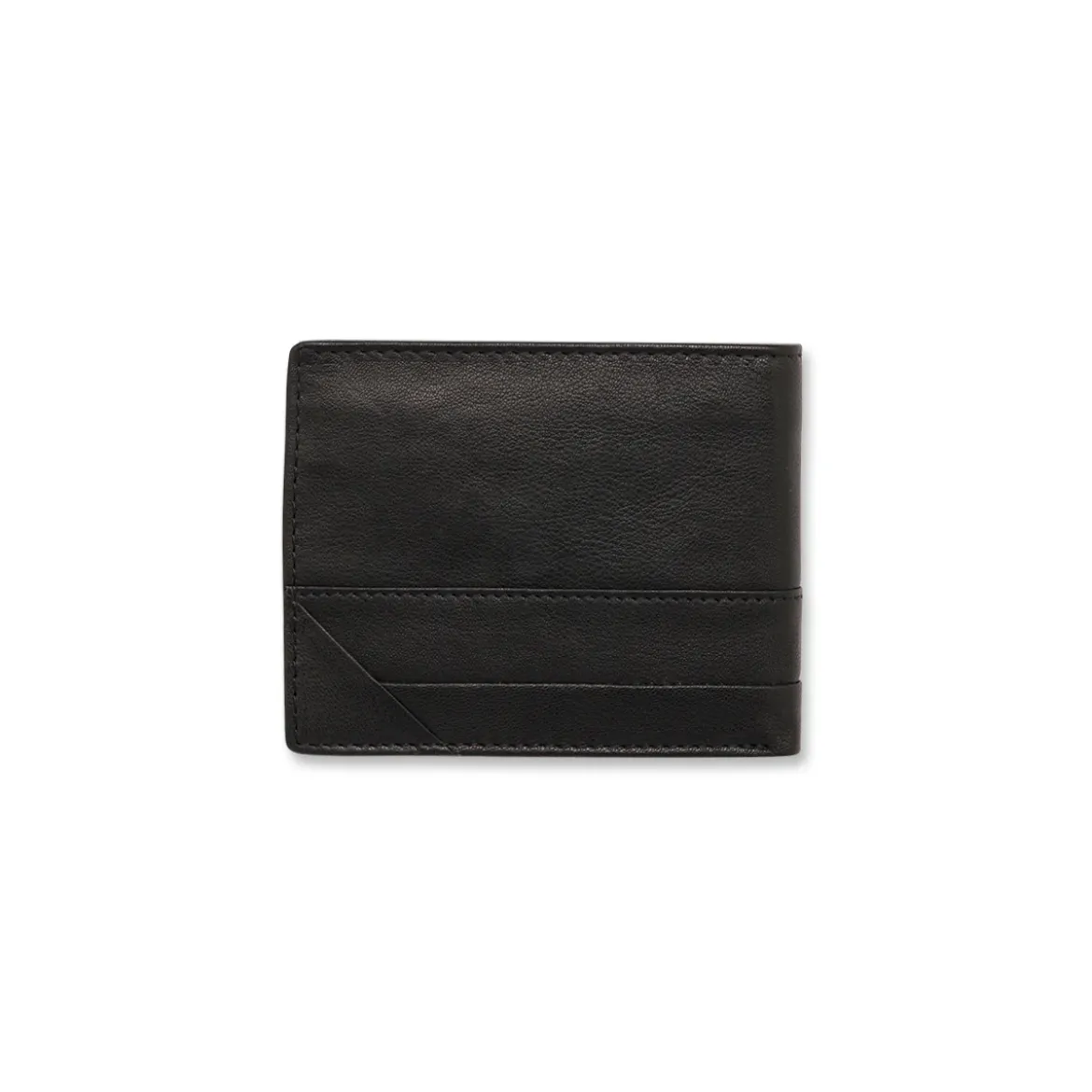 Portafoglio da uomo nero in pelle con logo metallico Jaguar