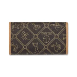 Portafoglio grande Donna marrone con stampa monogram Giulia Pieralli