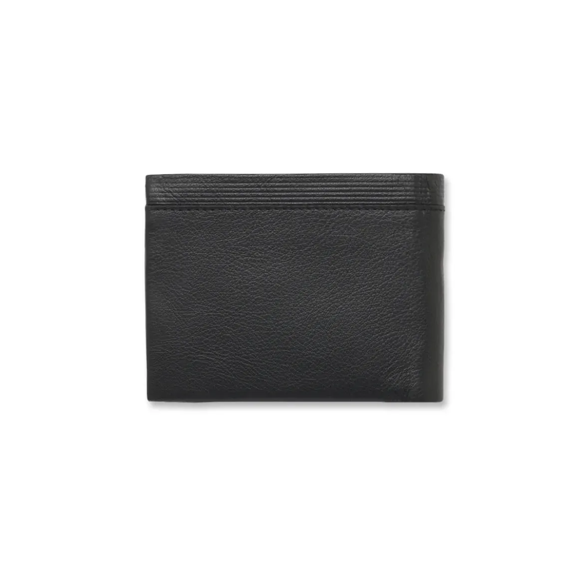 Portafoglio nero da Uomo in vera pelle con inserto texture Americanino