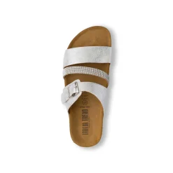 Sandali a fasce argento da Donna con strass Italia Trend