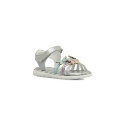 Sandali argento da Bambina con farfalle multicolor Le scarpe di Alice
