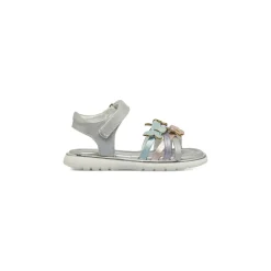 Sandali argento da Bambina con farfalle multicolor Le scarpe di Alice