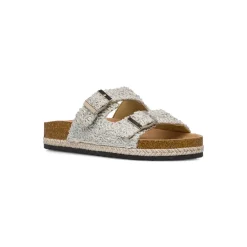 Sandali argento da Donna con tramatura effetto crochet Lora Ferres